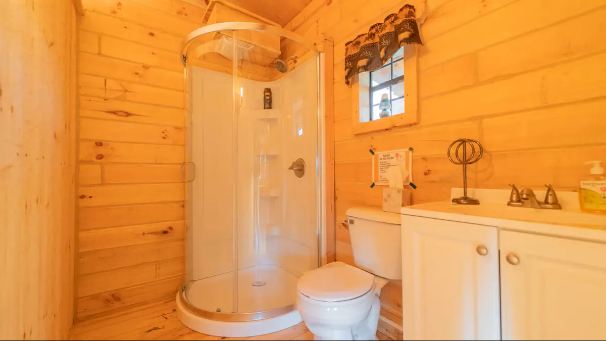 Cabin interior at Avanti The Bear Den Crown Point Indiana